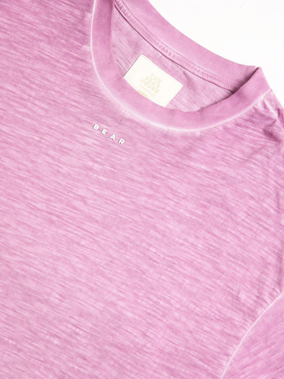 THE BEAR HOUSE Round Neck Drop-Shoulder Pure Cotton T-shirt