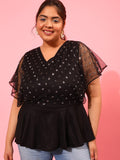 CURVY STREET Net Styled Back Top