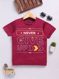 HRX by Hrithik Roshan Boys Typography Printed Rapid-Dry T-shirt