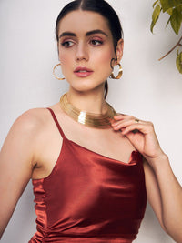 Berrylush Satin Ruched Bodycon Dress