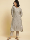W Geometric Printed Regular Kurta With Trousers
