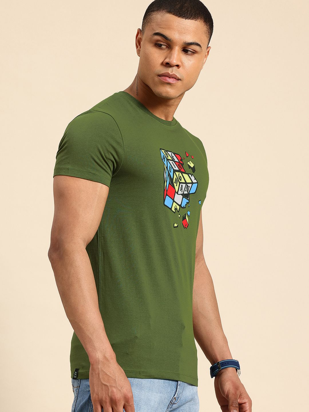 Being Human Printed Pure Cotton T-shirt