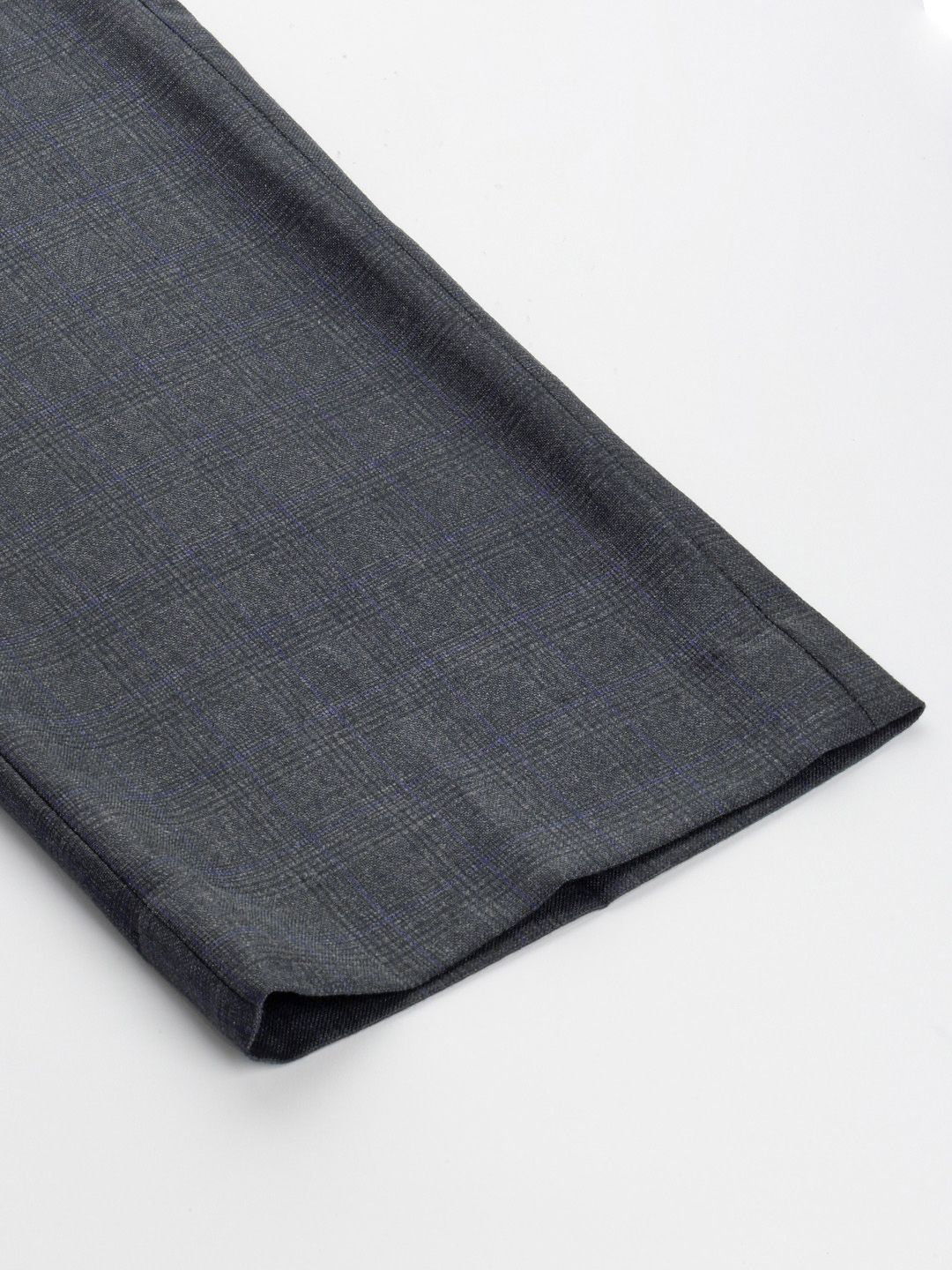 Park Avenue Men Mid-Rise Checked Smart Trousers