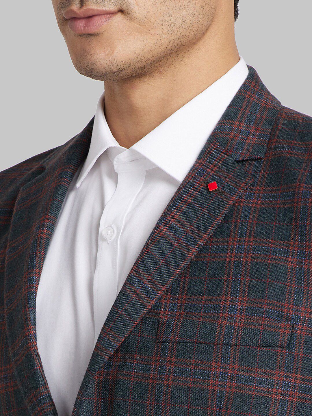Raymond Checked Single Breasted Formal Blazer