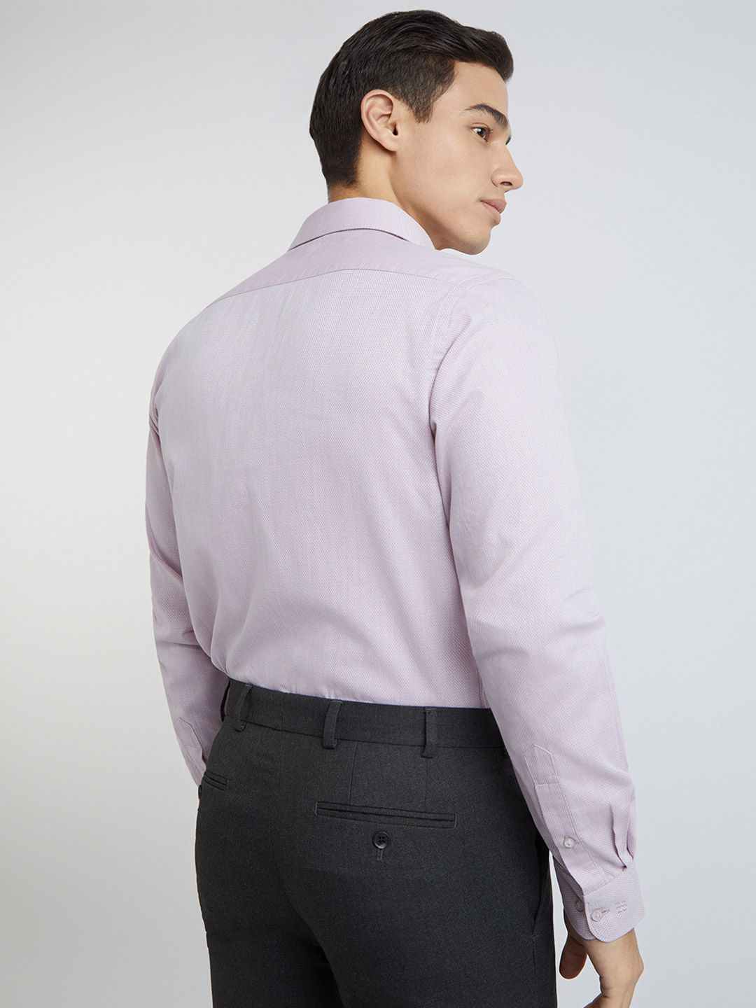 Raymond Self Design Slim Fit Pure Cotton Formal Shirt