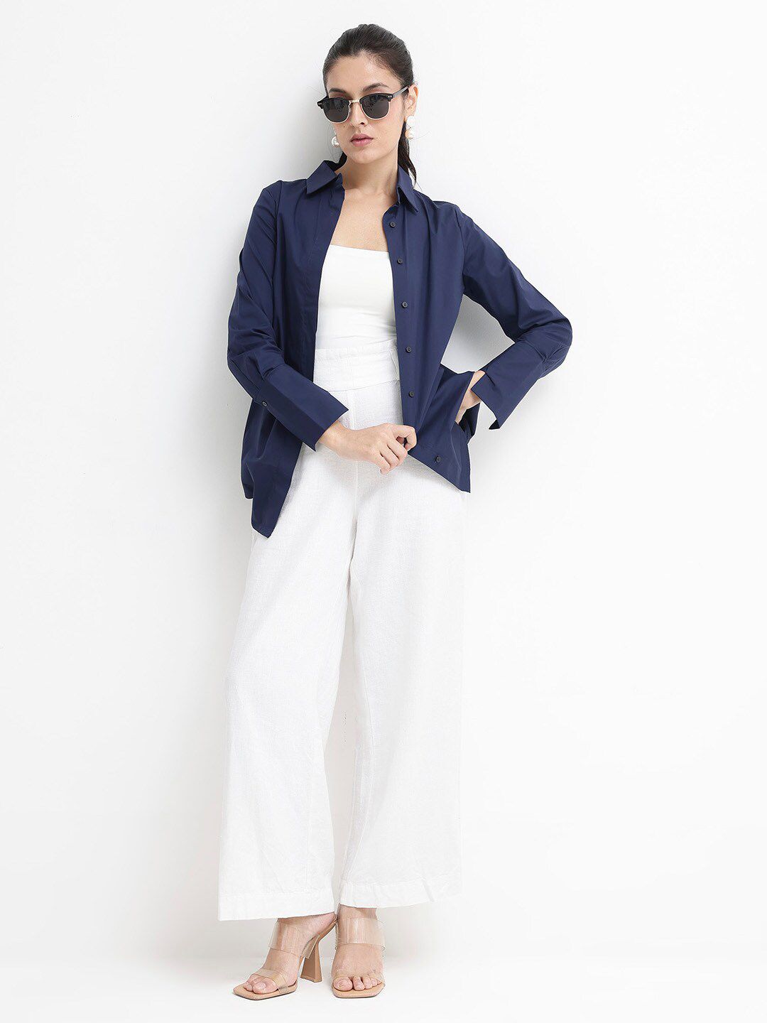 RAREISM Comfort Regular Fit Long Sleeves Spread Collar Cotton Opaque Formal Shirt