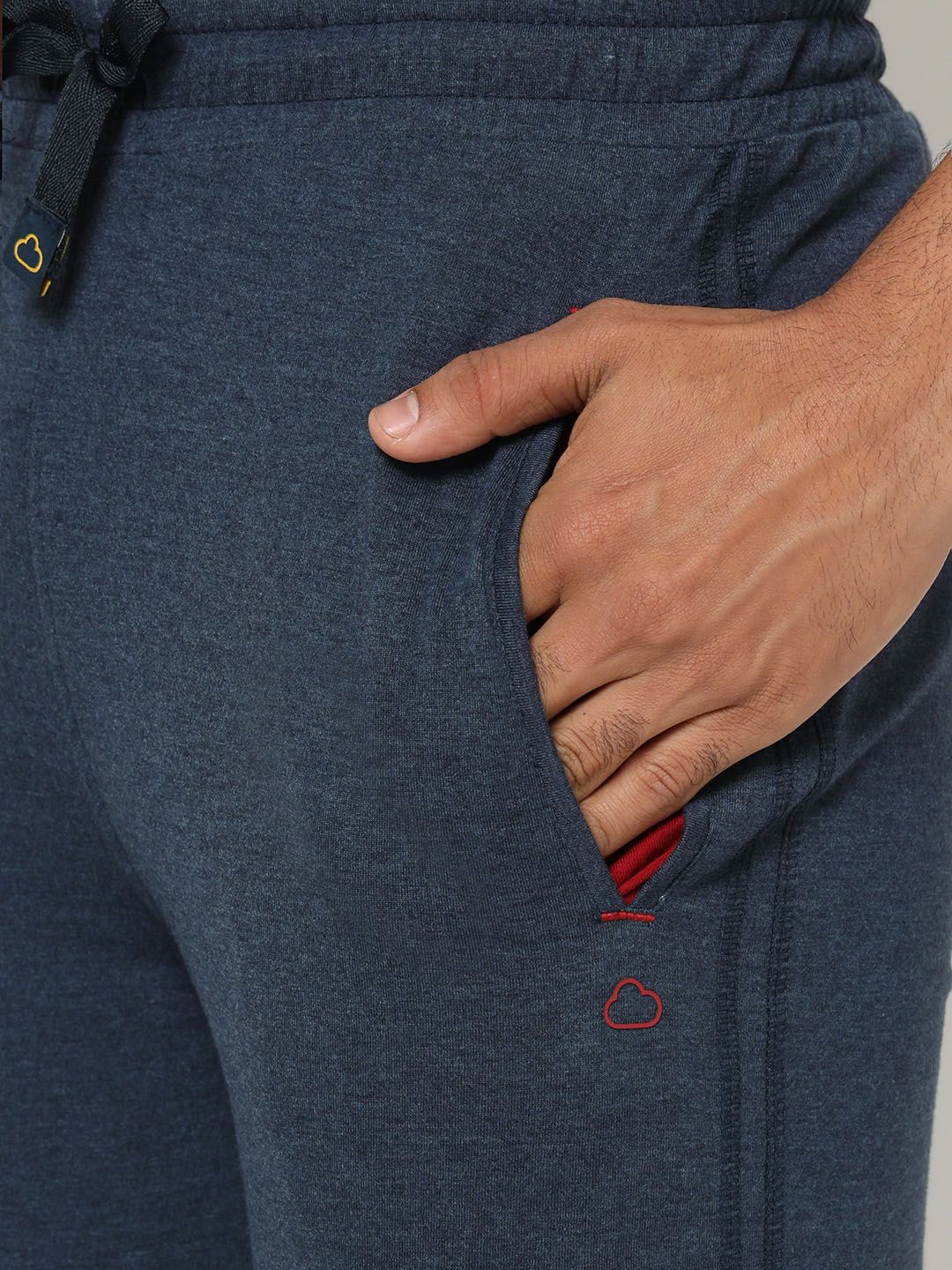 Sweet Dreams Men Navy Blue Mid Rise Cotton Lounge Joggers