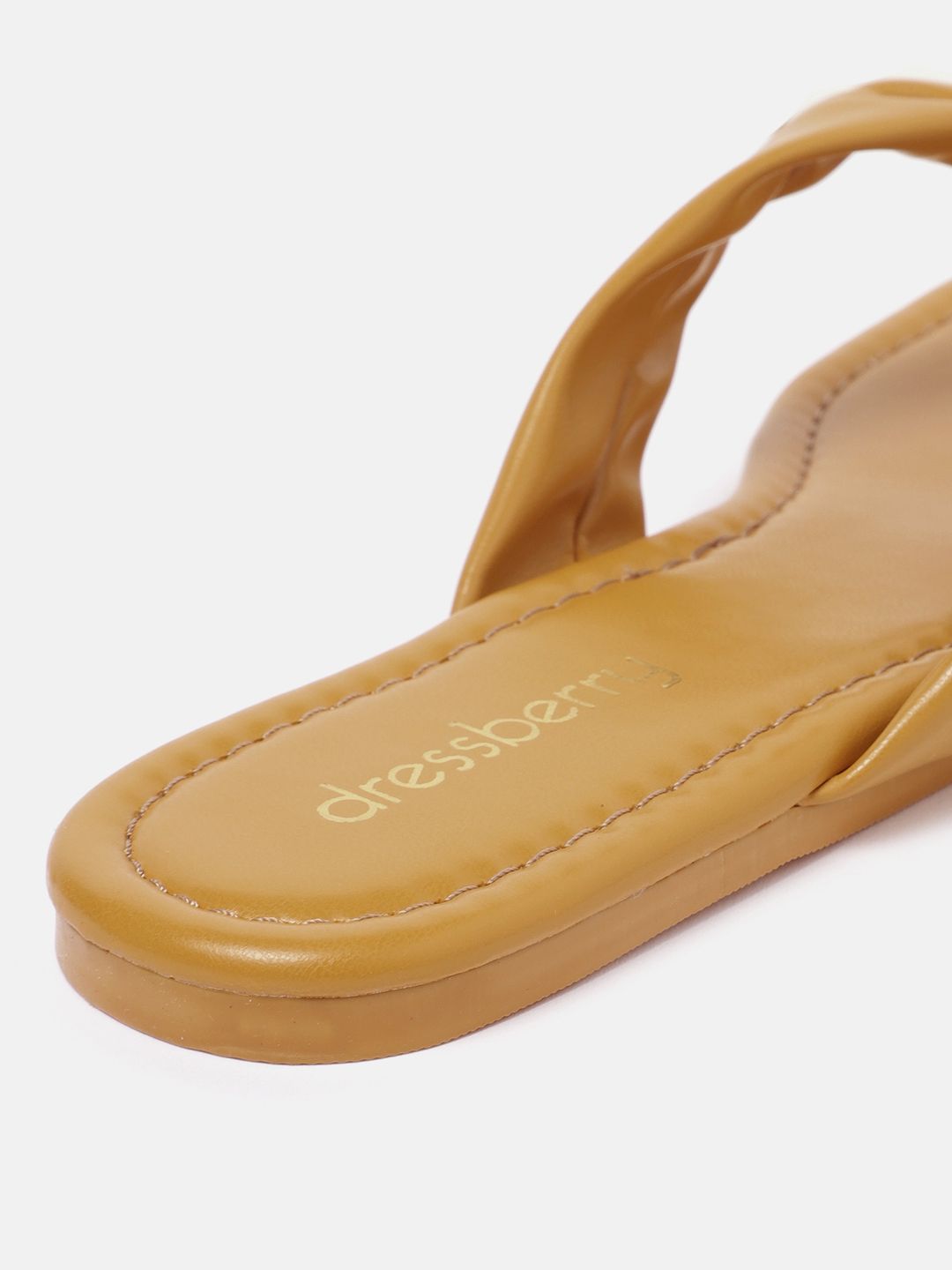 DressBerry Women Knot Detail Open Toe Flats