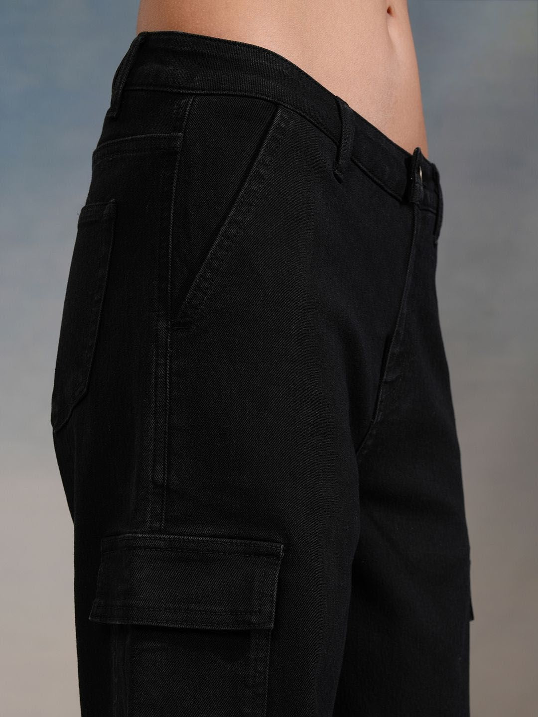 Tokyo Talkies Women Wide Leg Cargo Jeans