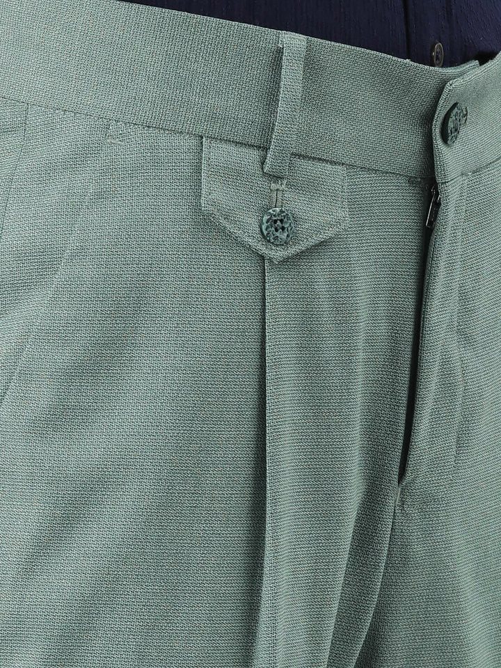 RARE RABBIT Men Dexs Slim Fit Mid Rise Formal Trouser