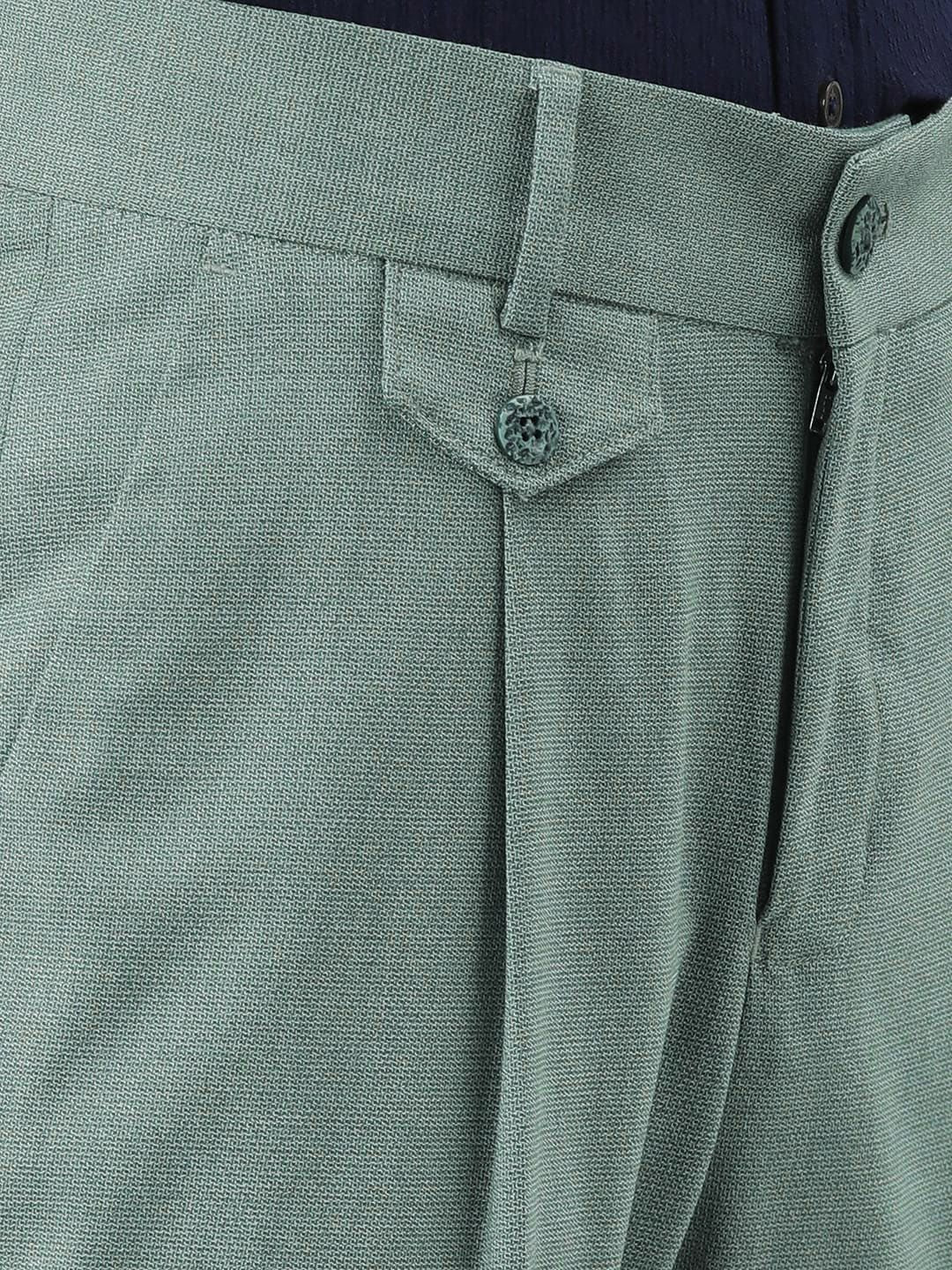 RARE RABBIT Men Dexs Slim Fit Mid Rise Formal Trouser