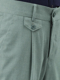 RARE RABBIT Men Dexs Slim Fit Mid Rise Formal Trouser