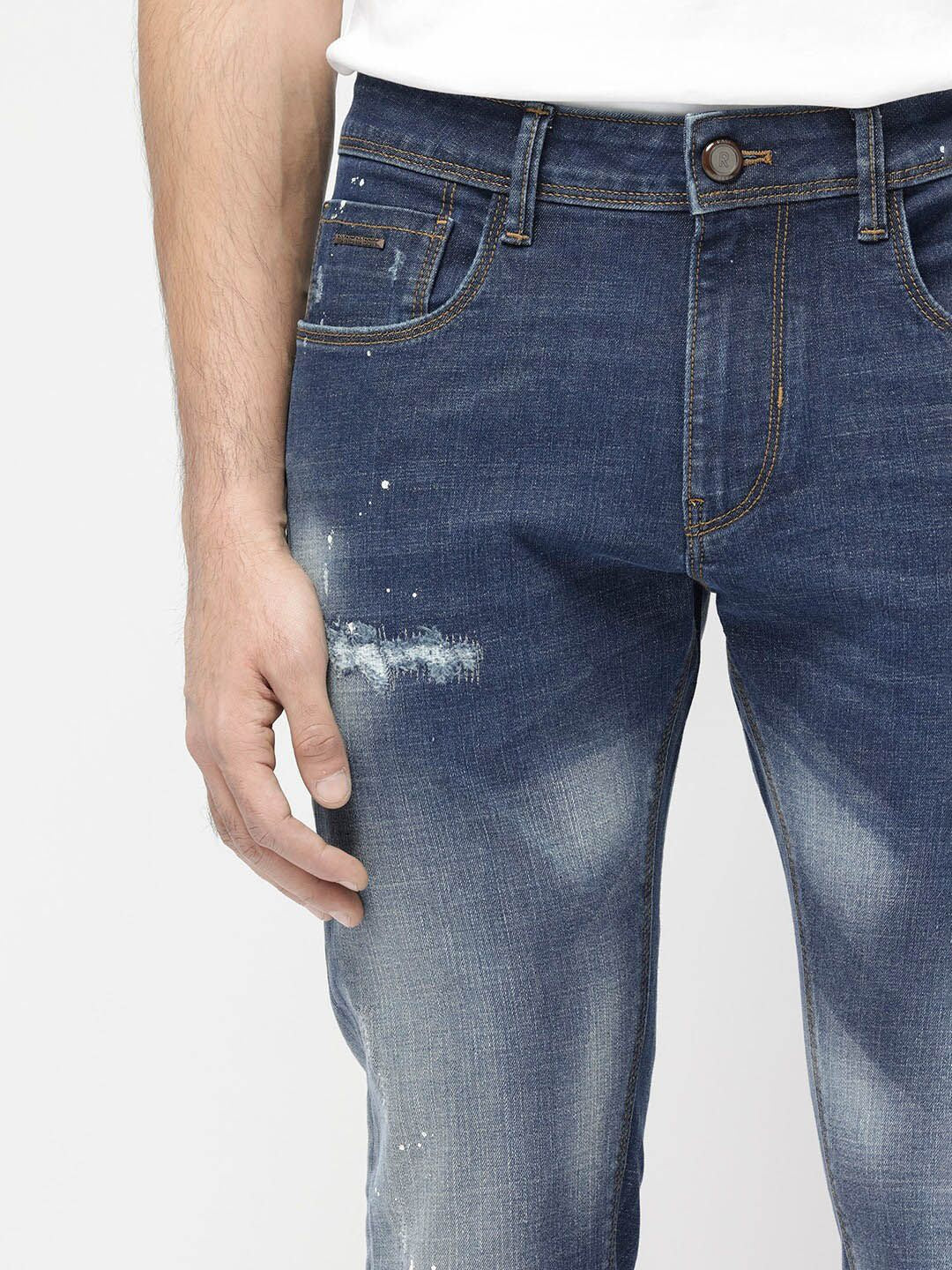 RARE RABBIT Men Xian Slim Fit Cotton Jeans