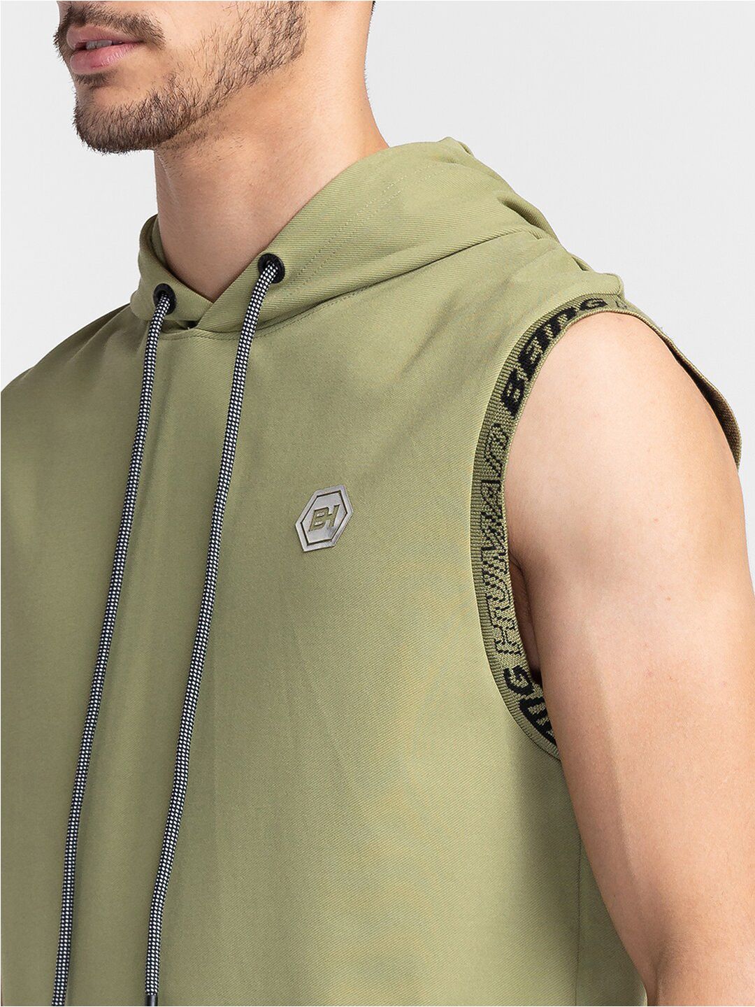 Being Human Sleeveless Hooded T-shirt