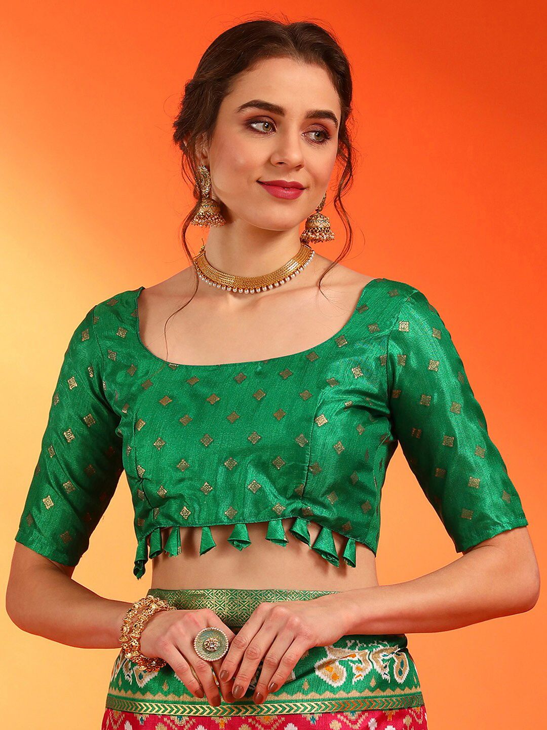 Saree mall Woven Design Zari Pochampally Saree