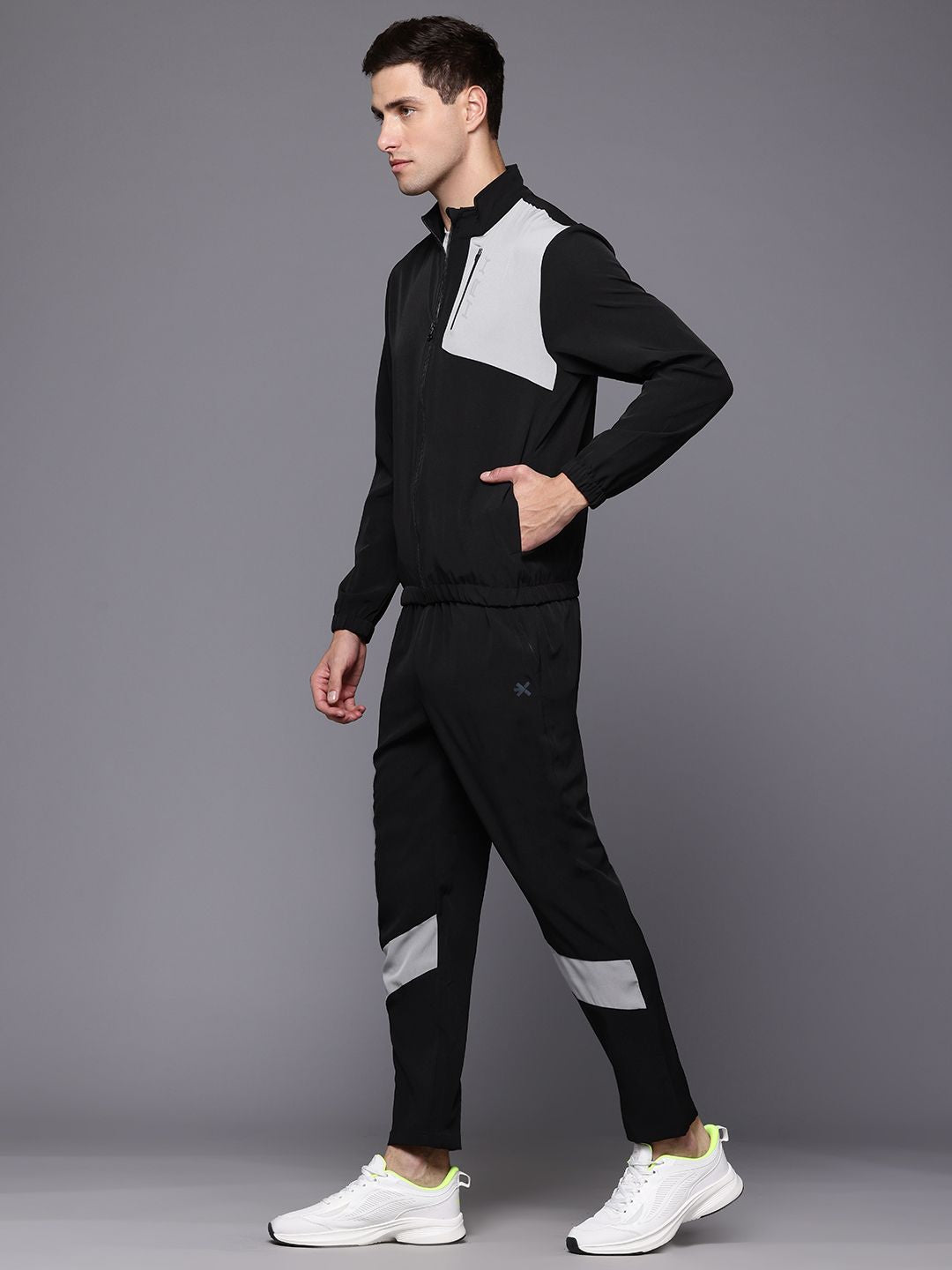 HRX by Hrithik Roshan Men Colourblock Running Track Suit