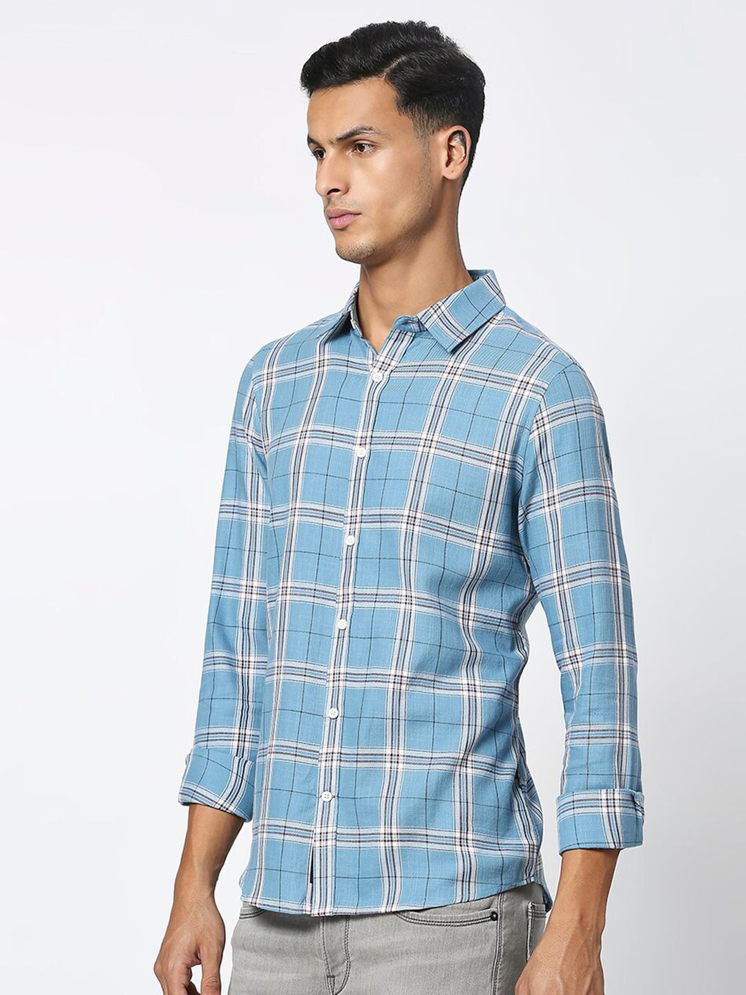 Being Human Slim Fit Tartan Checks Casual Shirt