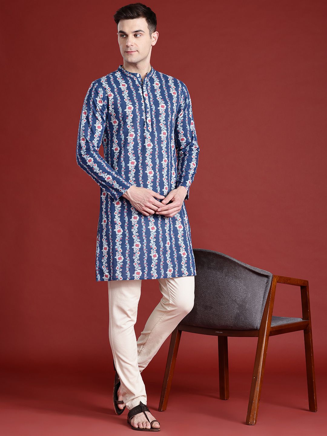 Anouk Kaarkhana Collection Pure Cotton Floral Print Kurta