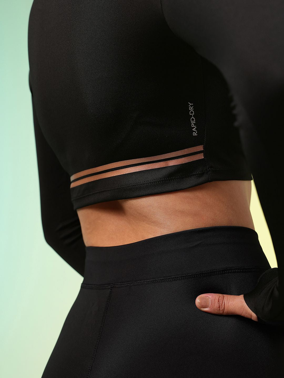 HRX by Hrithik Roshan Brand Logo Rapid-Dry Crop Training T-shirt