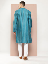 See Designs Sequined Woven Design Chanderi Silk Kurta with Pyjamas
