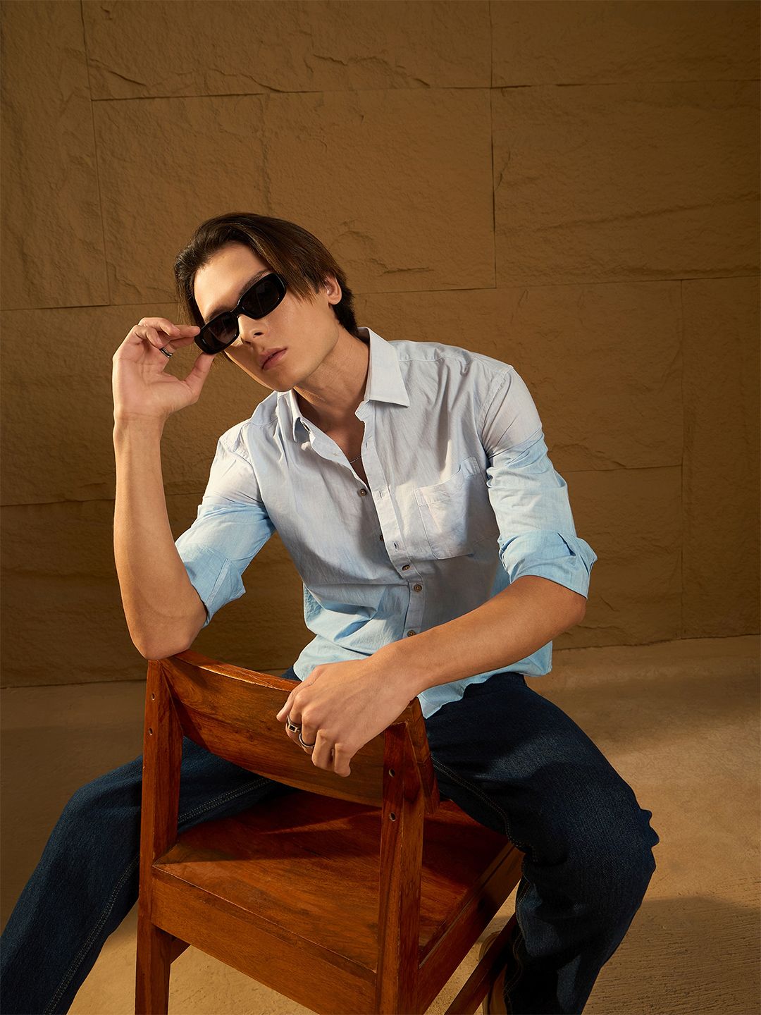 Dennison Drop Shoulder Oversized Ombre Dyed Shirt