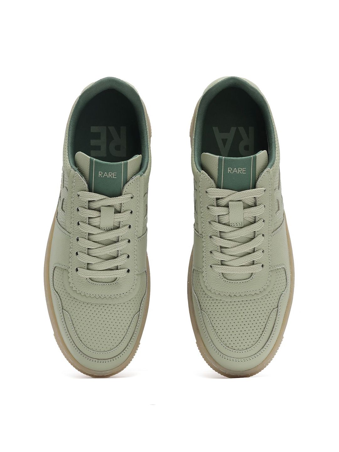 RARE RABBIT Men Perforations Leather Sneakers