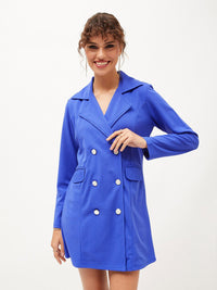 SASSAFRAS Shirt Collar Blazer Dress