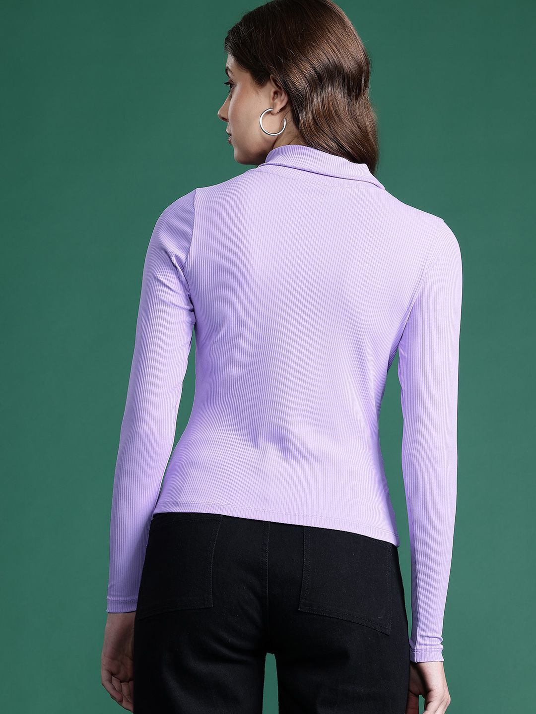 DressBerry High Neck Fitted Top