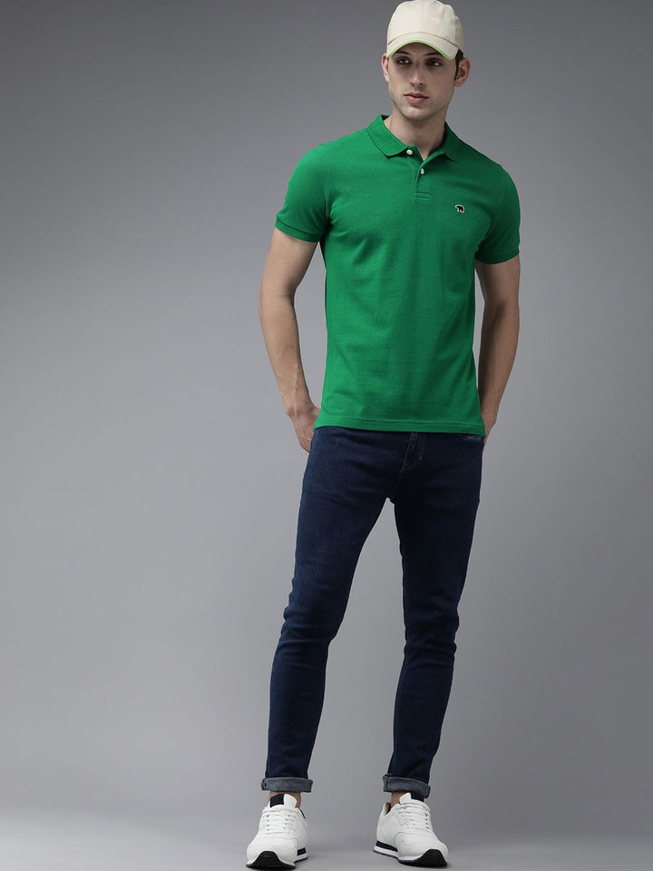 THE BEAR HOUSE Polo Collar Slim Fit Pure Cotton T-shirt