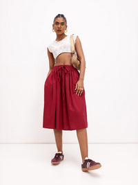 DressBerry Women Bright Charming A-Line Midi Skirt