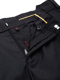 Raymond Men Mid-Rise Slim Fit Checked Formal Trousers