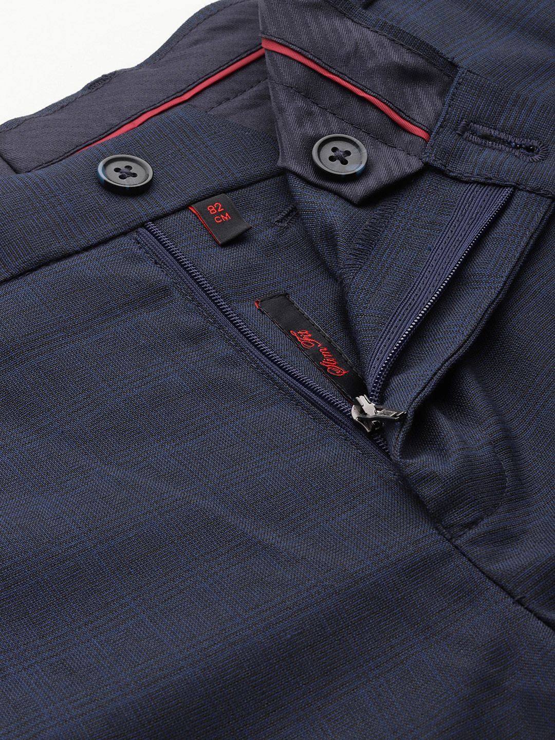 Raymond Men Checked Slim Fit Trousers