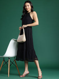 DressBerry Dobby A-Line Midi Dress