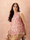 all about you Floral Print Accordion Pleated Sleeveless Top