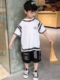 YK Boys Printed Round Neck Pure Cotton T-Shirt With Shorts