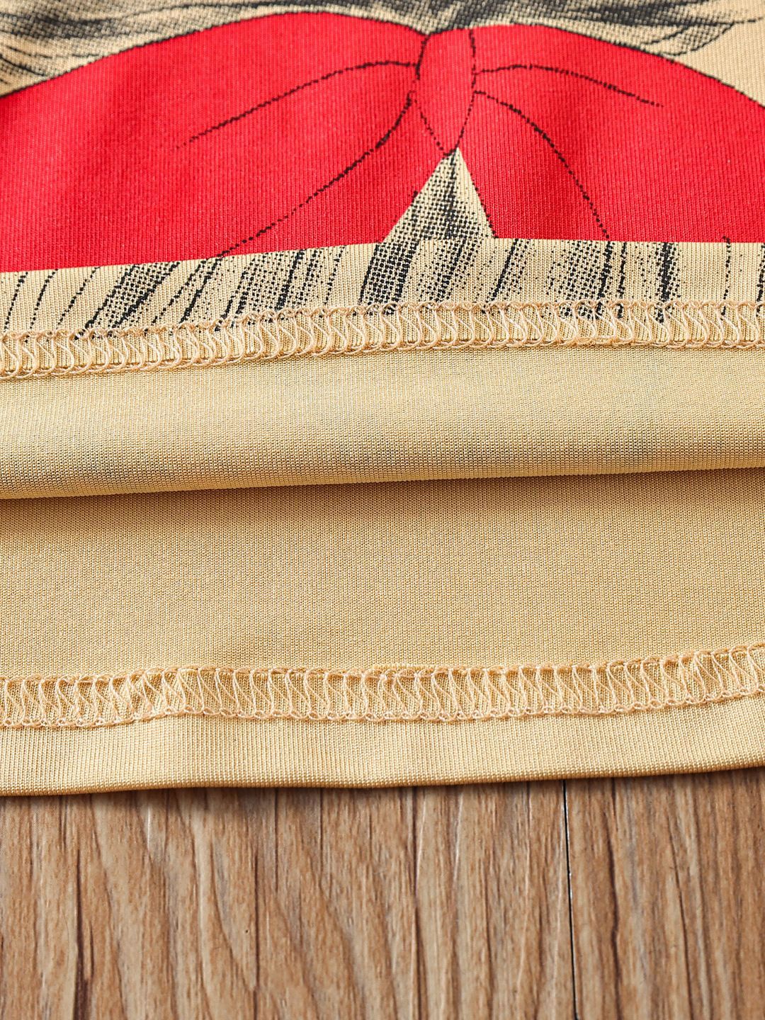 YK Girls Printed T-Shirt & Shorts Clothing Set