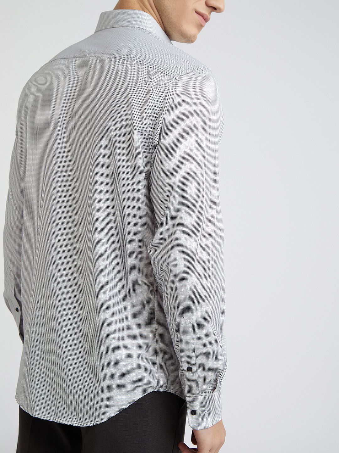 Park Avenue Self Design Slim Fit Textured Formal Shirt