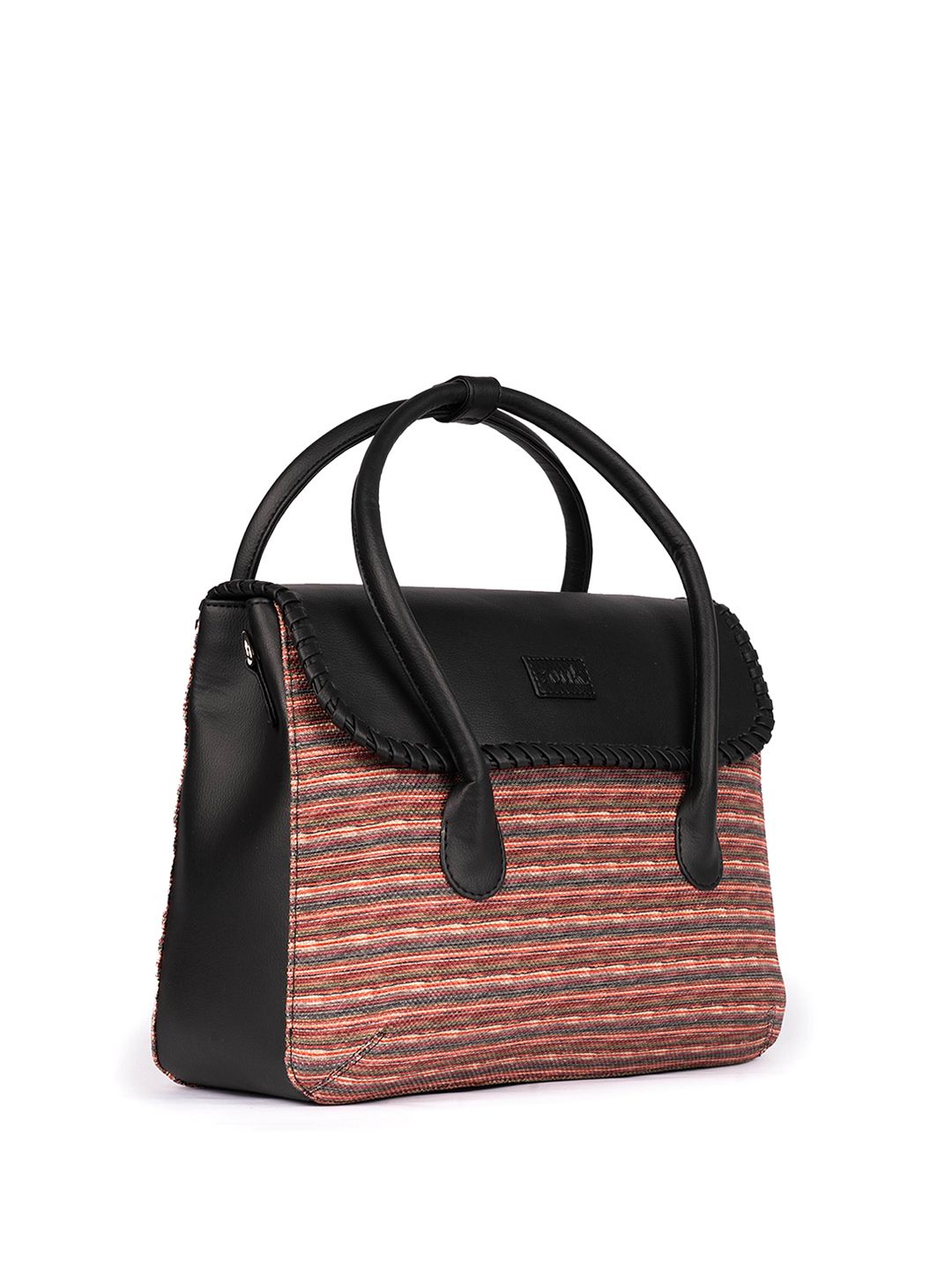 ZOUK Goan Waves Structured Jute Satchel Bag