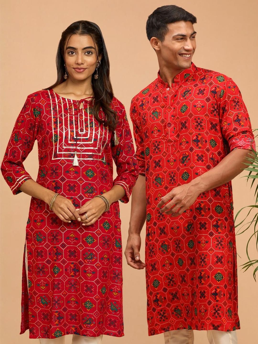 VASTRAMAY Men Ethnic Motifs Printed Kurta