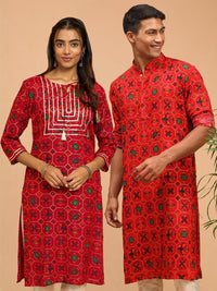 VASTRAMAY Men Ethnic Motifs Printed Kurta