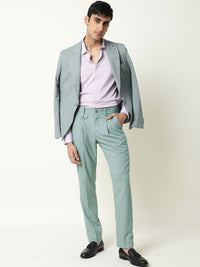 RARE RABBIT Men Dexs Slim Fit Mid Rise Formal Trouser