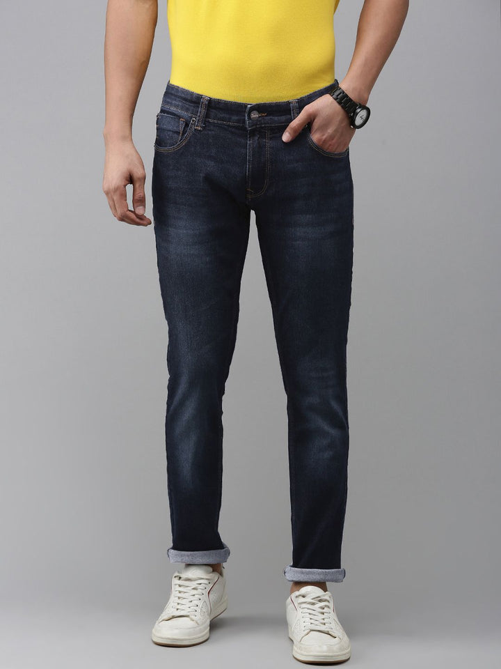 SPYKAR Men Slim Fit Low-Rise Light Fade Stretchable Jeans