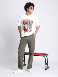 Bene Kleed Men Relaxed Mid-Rise Plain Pure Cotton Cargos