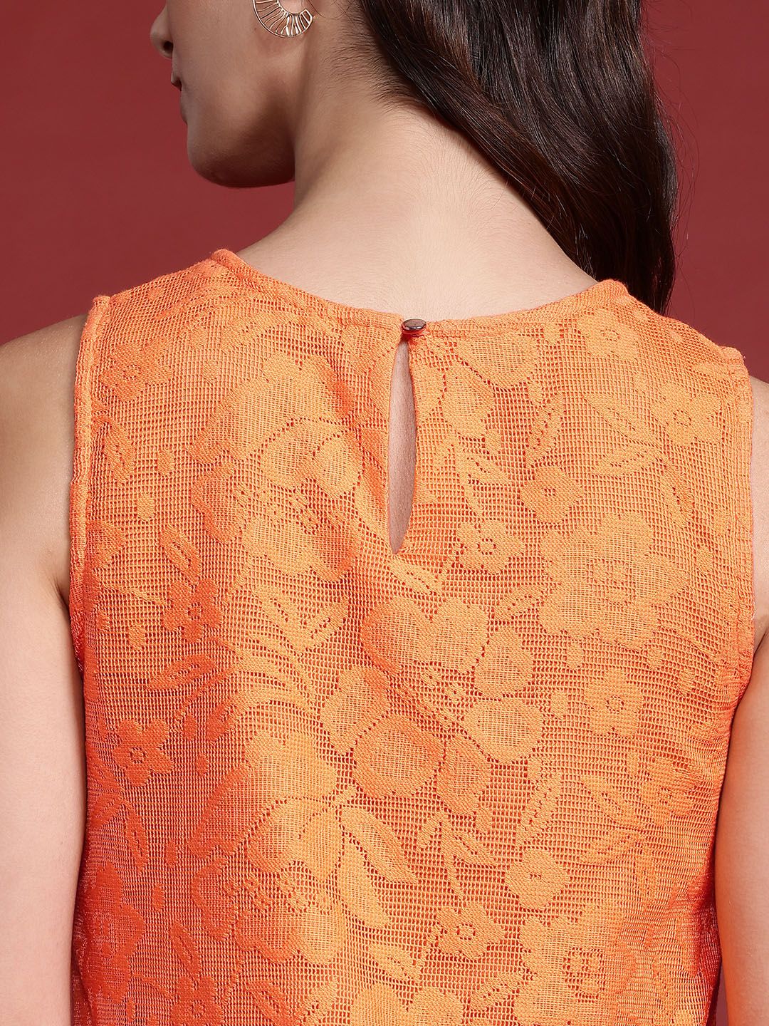 all about you Pure Cotton Floral Lace A-Line Mini Dress