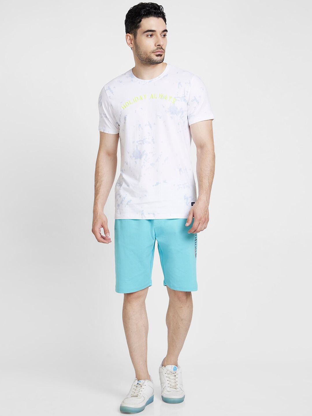 SPYKAR Men Mid Rise Cotton Shorts
