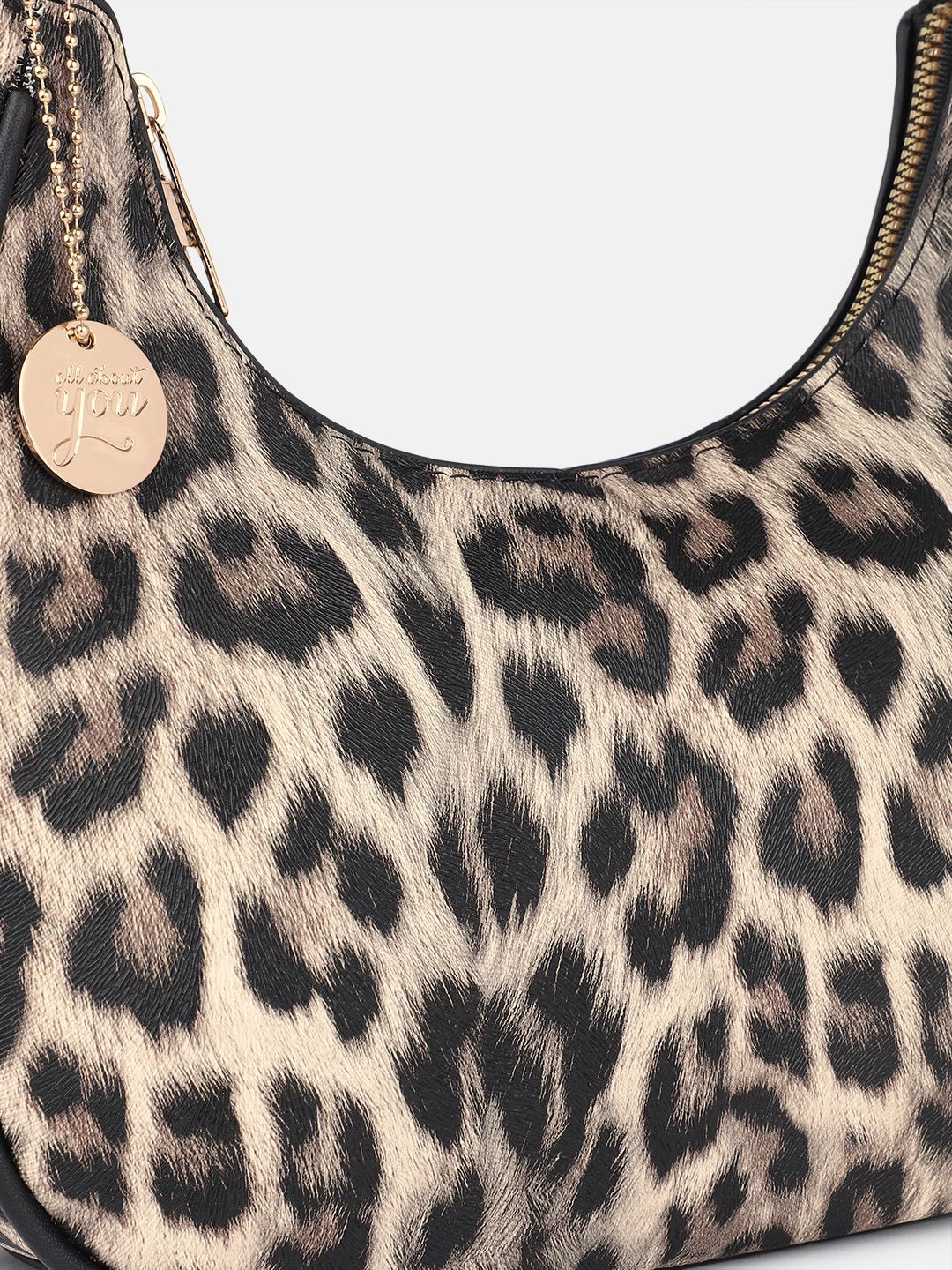 all about you Animal Print Structured Hobo Bag