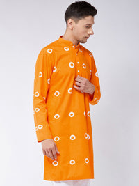 VASTRAMAY Tie & Dyed Pure Cotton Straight Kurta
