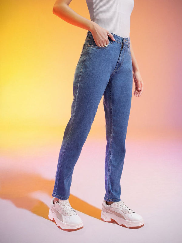 DressBerry Women High-Rise Stretchable Boyfriend Fit Jeans