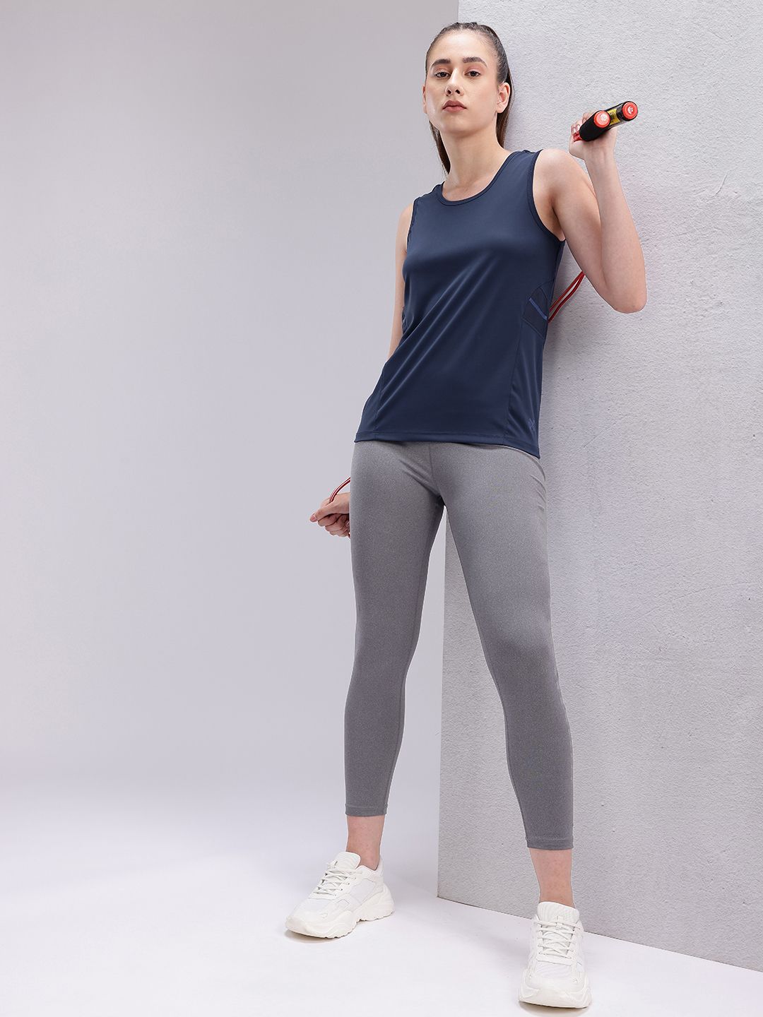 HRX by Hrithik Roshan Women Rapid-Dry Round Neck Training Tshirt with Mesh Detail