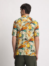 THE BEAR HOUSE Tropical Printed Casual Shirt